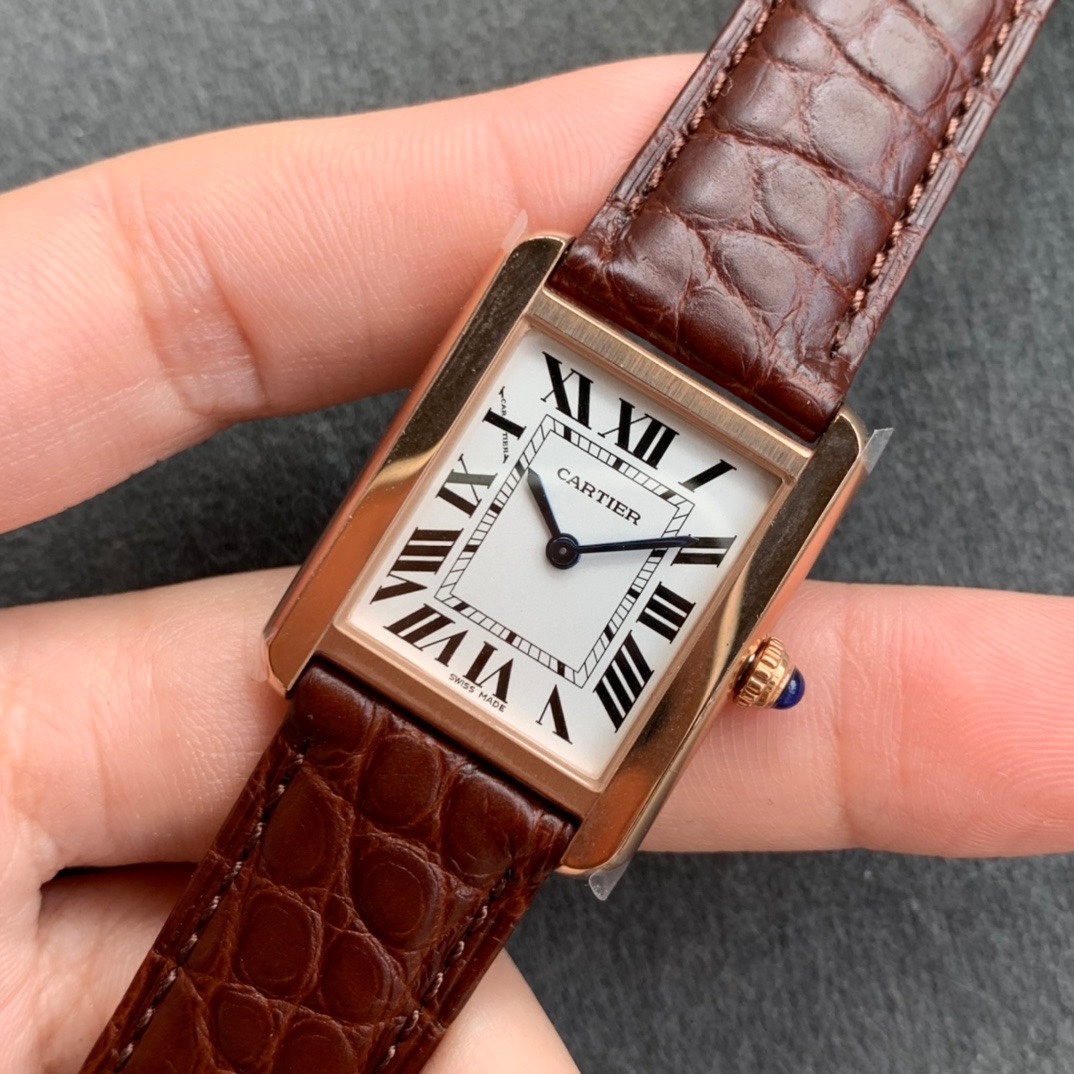 Cartier Tank Solo 18k Rose Gold Ref. 3167 Large 27.5mm w/ Original Buckle