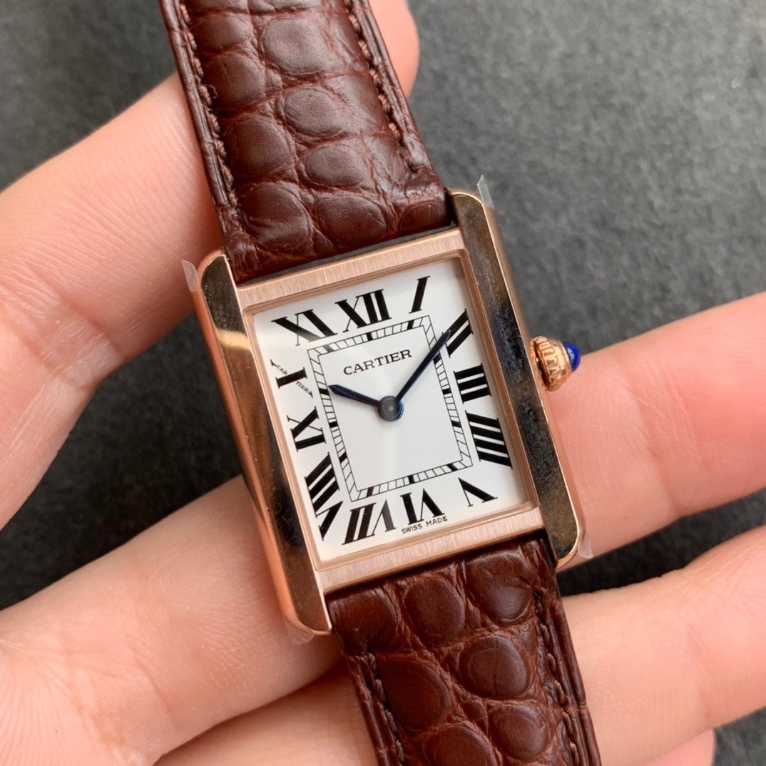 Cartier Tank Solo 18k Rose Gold Ref. 3167 Large 27.5mm w/ Original Buckle