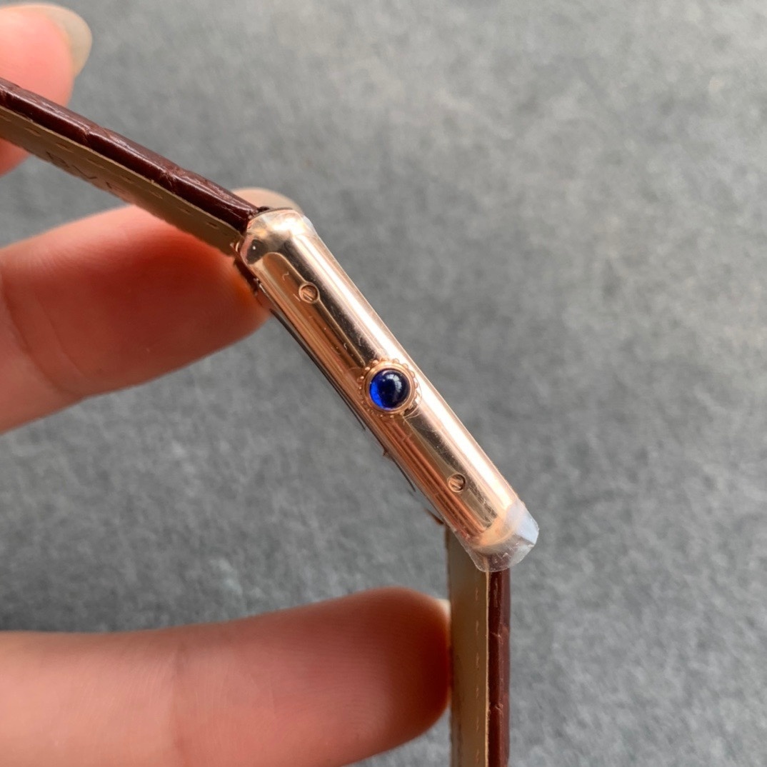 Cartier Tank Solo 3168 24mm Custom Diamond Bezel 18k Rose Gold