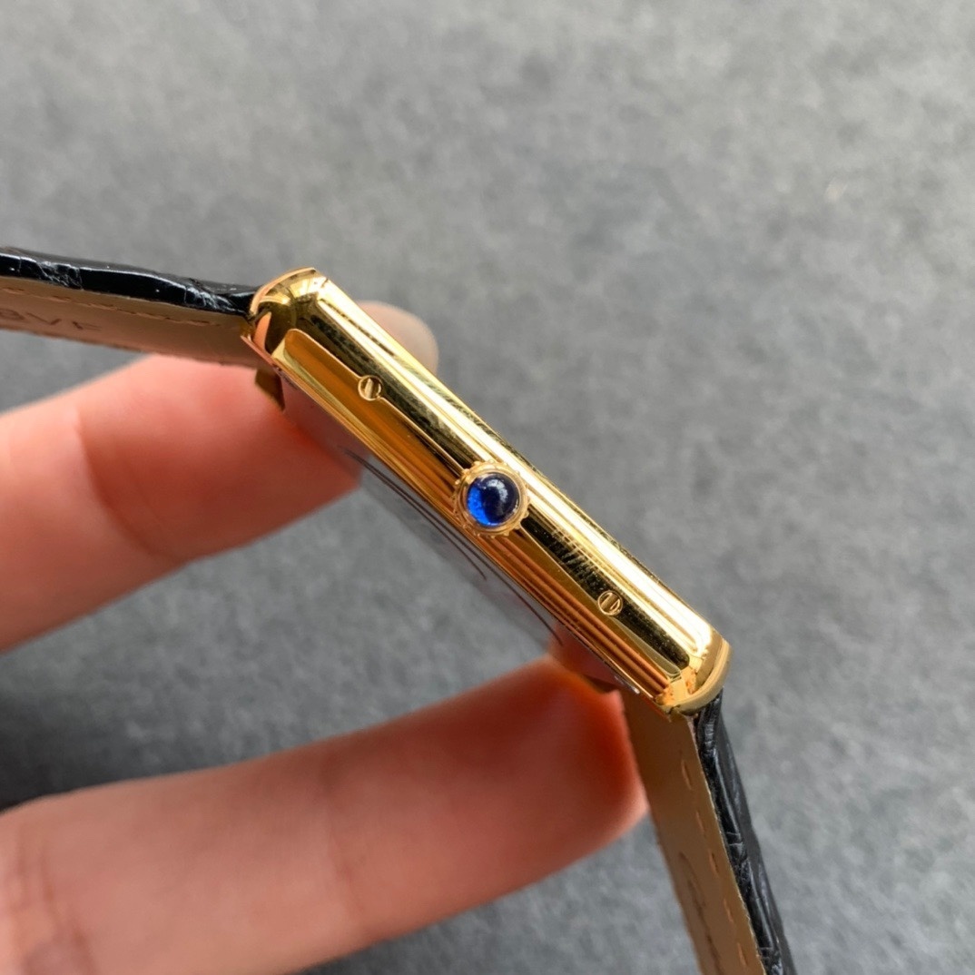 Cartier Tank Solo 18K Yellow Gold Women's Watch W1018755 Custom Diamond Bezel