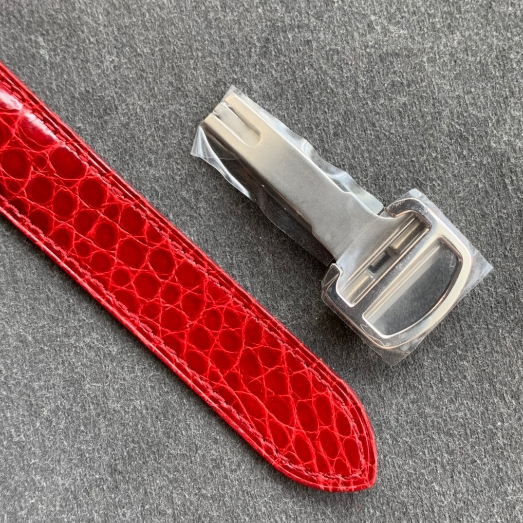 Cartier TANK SOLO SILVER DIAL RED LEATHER STRAP (2020)