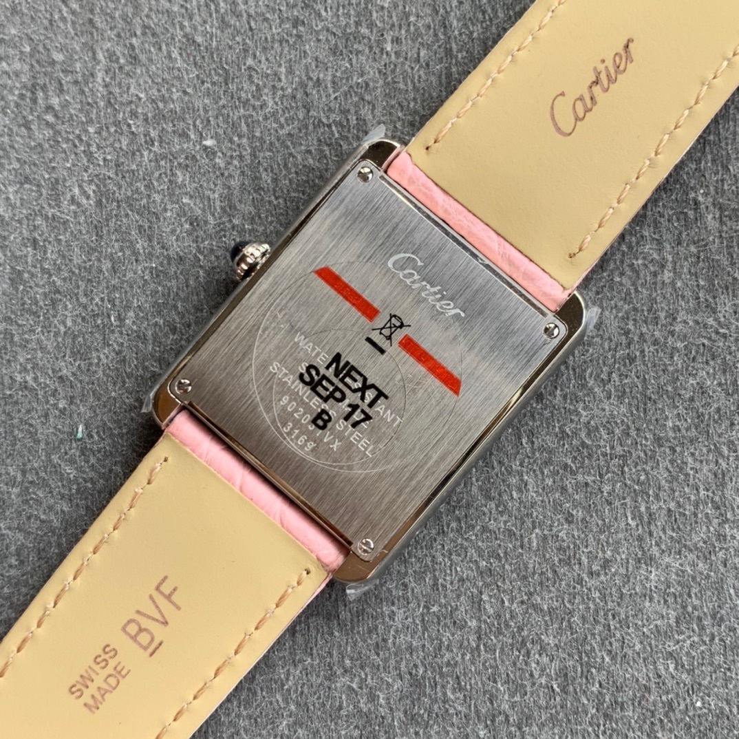 Cartier Tank Solo Pink Dial Beautilful Pink dial and Pink strap