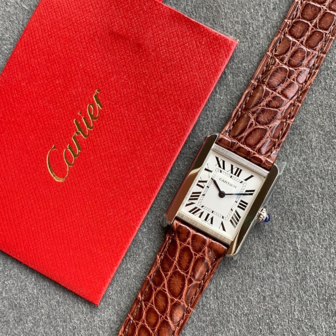 Cartier Tank Solo Stainless Steel Silver Dial 27mm Quartz Men’s Watch W5200003