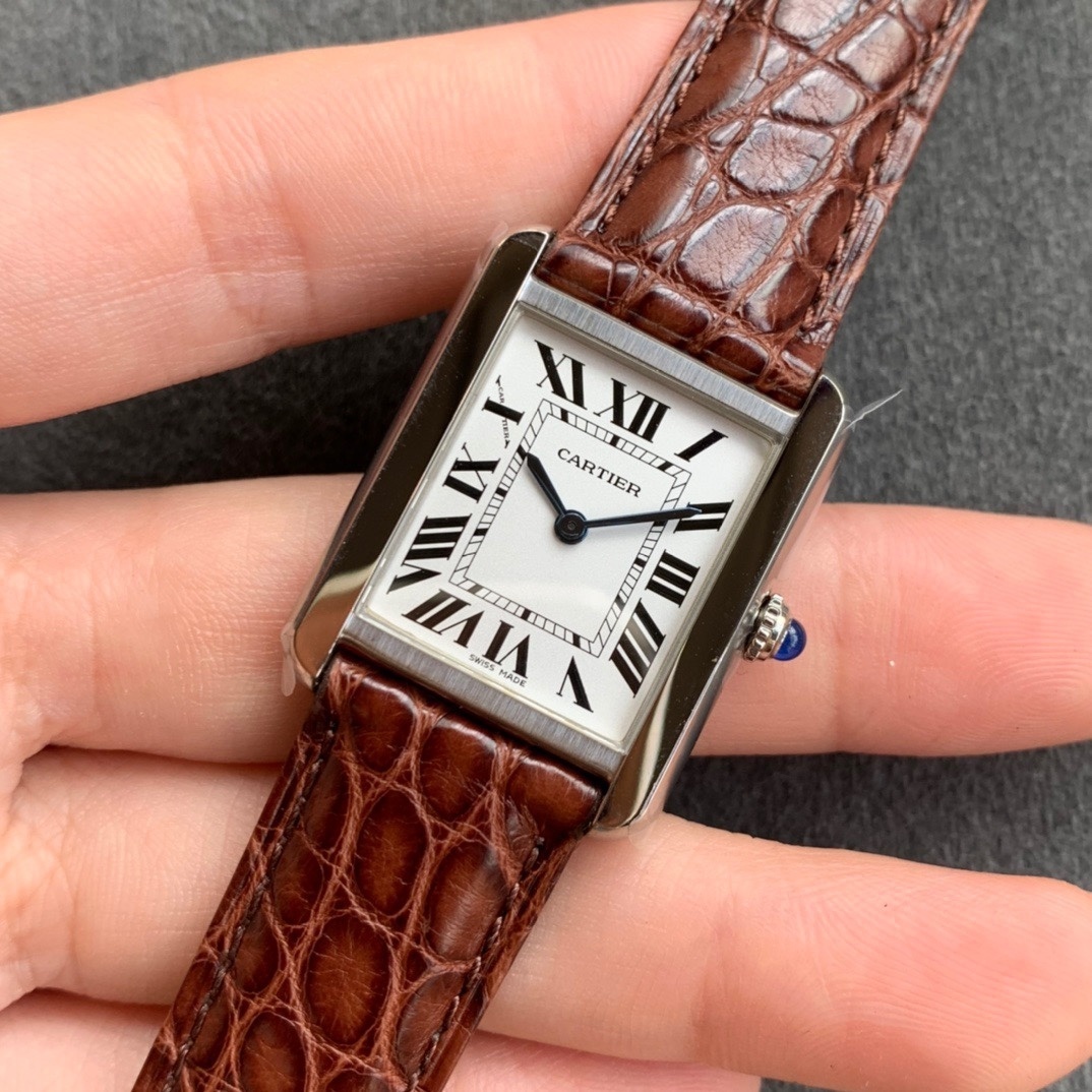 Cartier Tank Solo Stainless Steel Silver Dial 27mm Quartz Men’s Watch W5200003