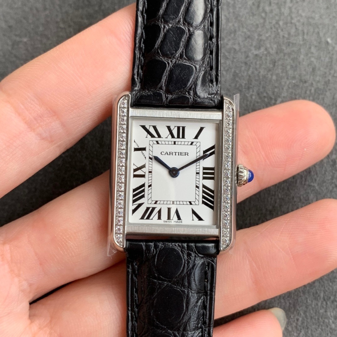 Cartier Tank Must, Small Model strap black
