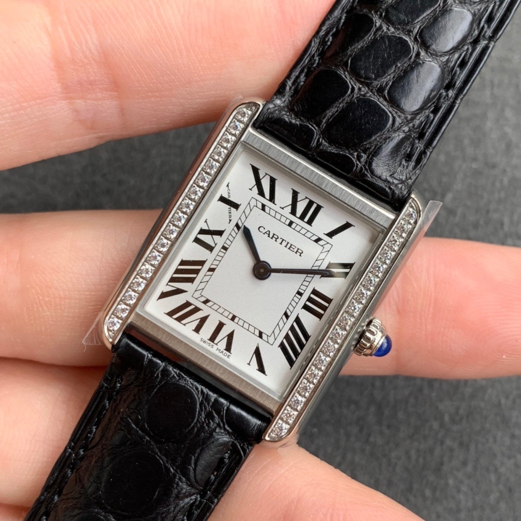 Cartier Tank Must, Small Model strap black