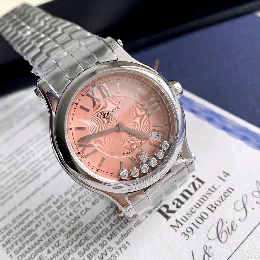 Chopard Happy Sport Quartz Pink Dial Ladies Watch
