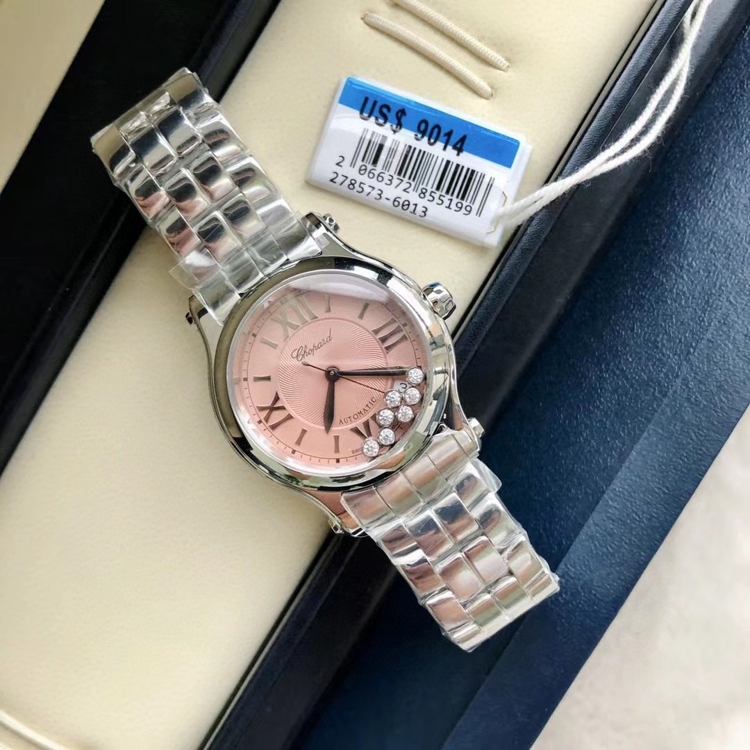 Chopard Happy Sport Quartz Pink Dial Ladies Watch