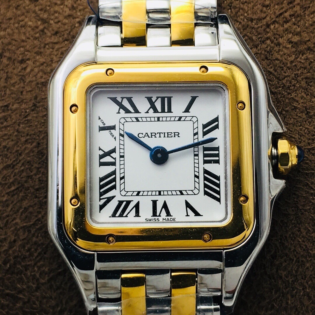 Cartier Panthere Medium 18K Two Tone Silver Dial W2PN0007 Box Papers