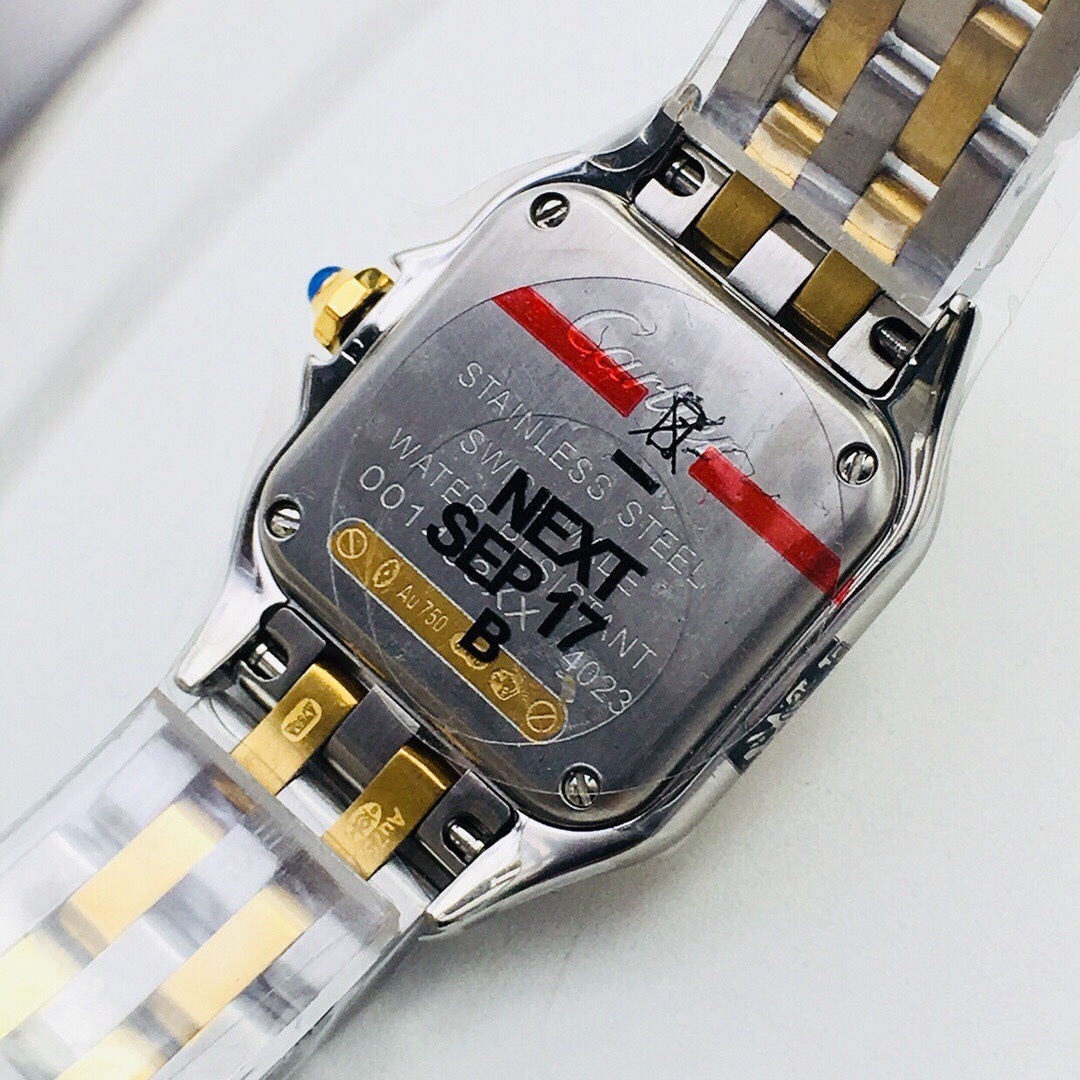 Cartier Panthere Medium 18K Two Tone Silver Dial W2PN0007 Box Papers