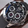 Longines HydroConquest Automatic Chronograph Stainless Steel Black Rubber Strap Black Dial Date Divers Mens Watch L3.783.4.56.9