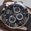 Longines HydroConquest Automatic Chronograph Stainless Steel Black Rubber Strap Black Dial Date Divers Mens Watch L3.783.4.56.9