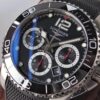 Longines HydroConquest Automatic Chronograph Stainless Steel Black Rubber Strap Black Dial Date Divers Mens Watch L3.783.4.56.9