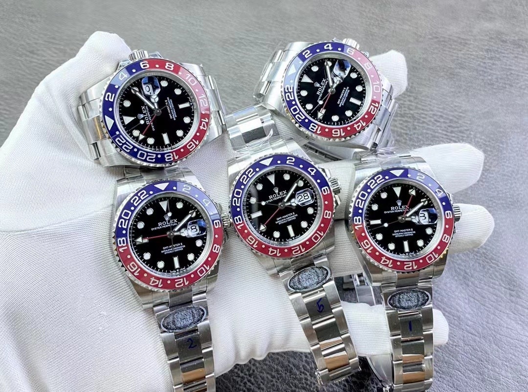 Top-grade watches 07439 Rolex GMT Master II Pepsi 126710BLRO Oyster Bracelet Complete Set