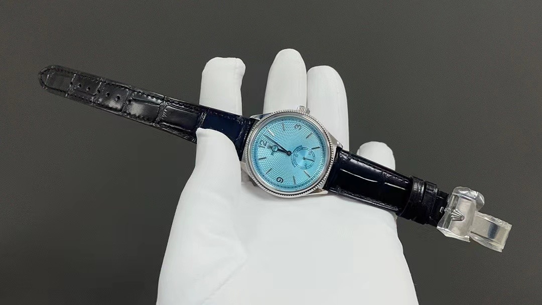 Rolex 1908 NEW 2025 1908 39mm 52506 Platinum Ice Blue Guilloché Rice-Grain Motif Dial