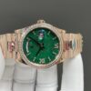 Rolex Day-Date 36 Green Aventurine Dial Diamond Bezel 18K Everose Gold President Watch 128345RBR