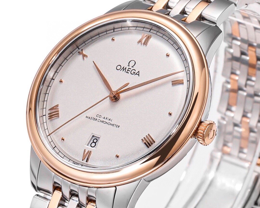 OMEGA OMEGA De Ville Prestige Co-Axial Master Chronometer Silver Dial Steel and Sedna Gold Watch | 40mm | O43420402002001