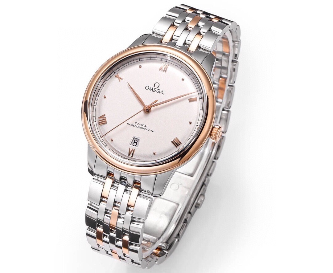 OMEGA OMEGA De Ville Prestige Co-Axial Master Chronometer Silver Dial Steel and Sedna Gold Watch | 40mm | O43420402002001