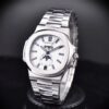 Patek Philippe Nautilus Annual Calendar 40.5mm Watch – Ref: 5726/1A-010 – Silver White Moon-Phase Dial, Stainless Steel Bracelet