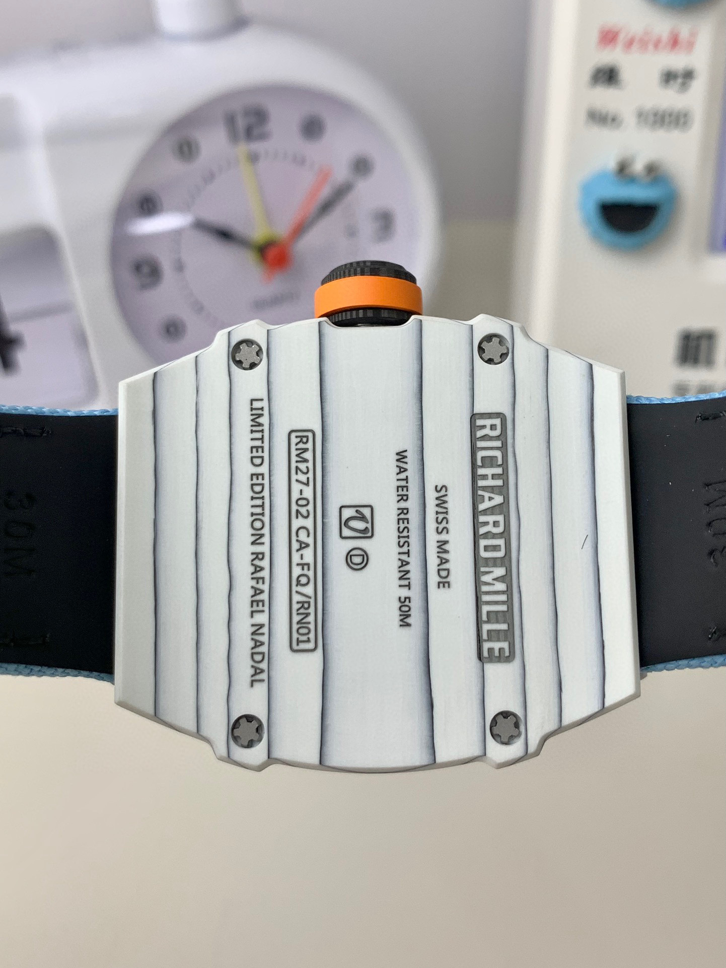 Top-grade watches 07799 Richard Mille RM27-02 Rafael Nadal Tourbillon White Carbon