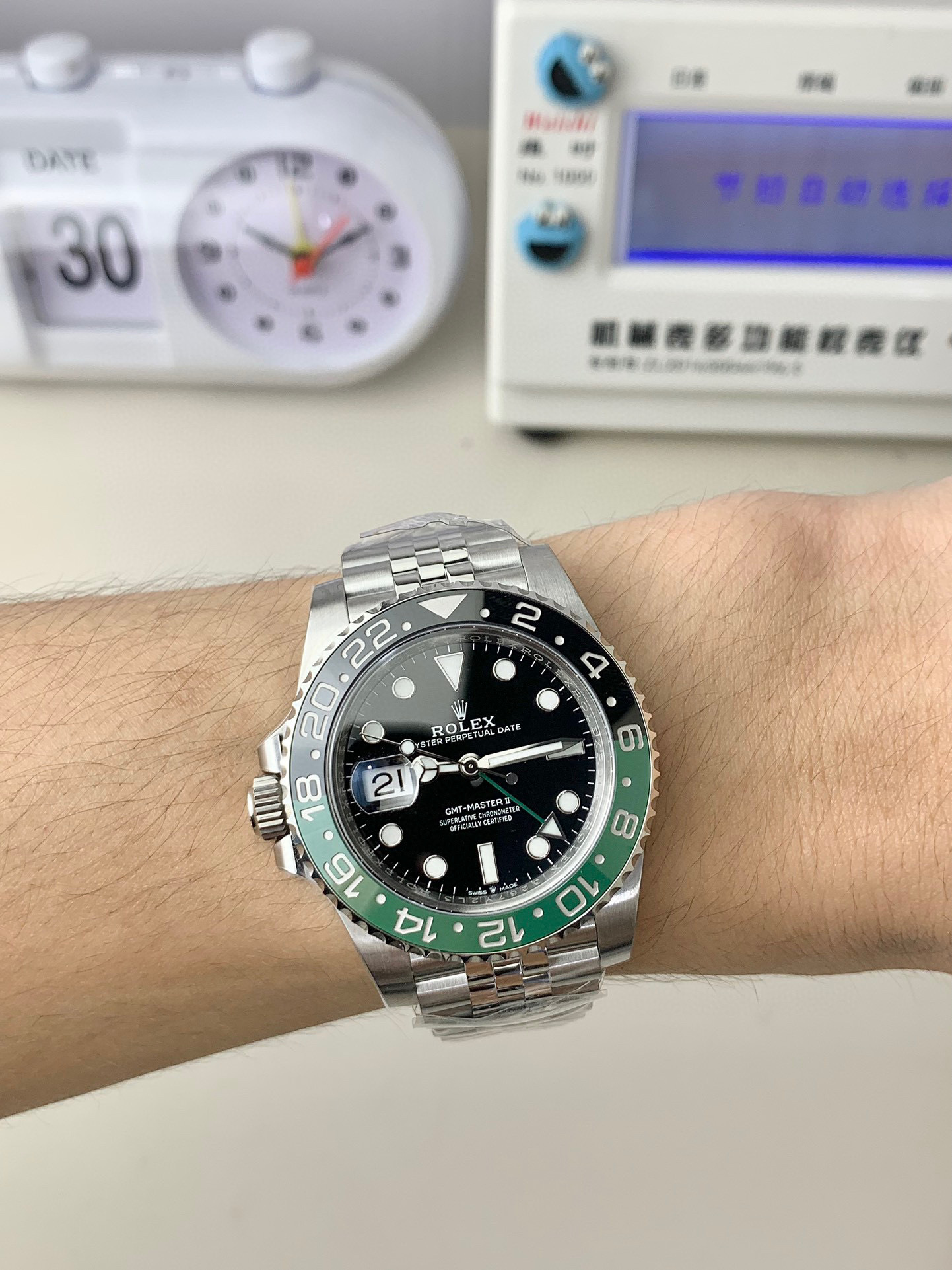 Top-grade watches 07847 Rolex GMT Master II "Sprite" Left-Handed 126720VTNR "Destro" Stainless Steel