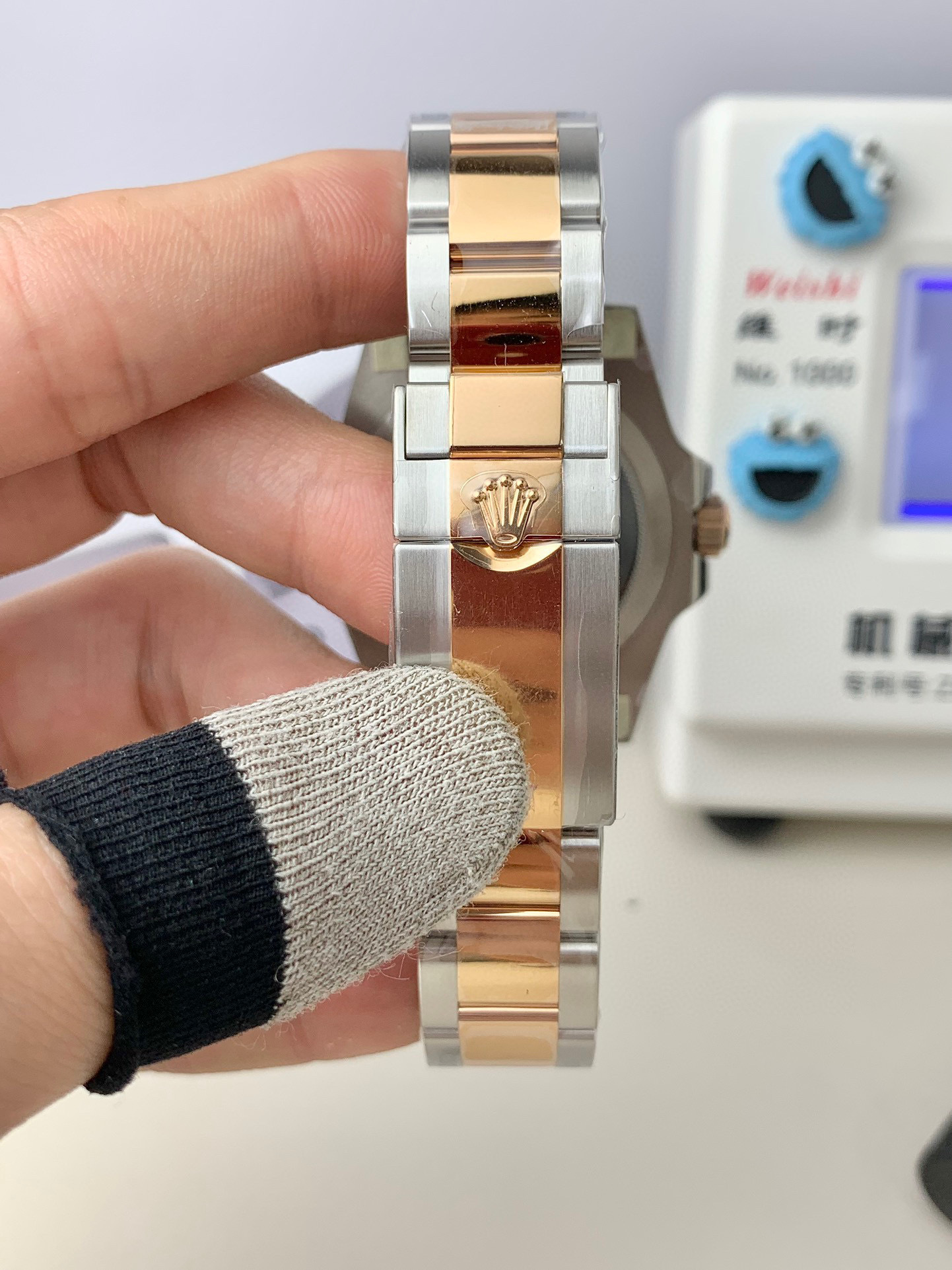 Top-grade watches 07866 Rolex GMT-Master II RootBeer 40mm 18k Rose Gold/Steel Oyster Mens Watch 126711