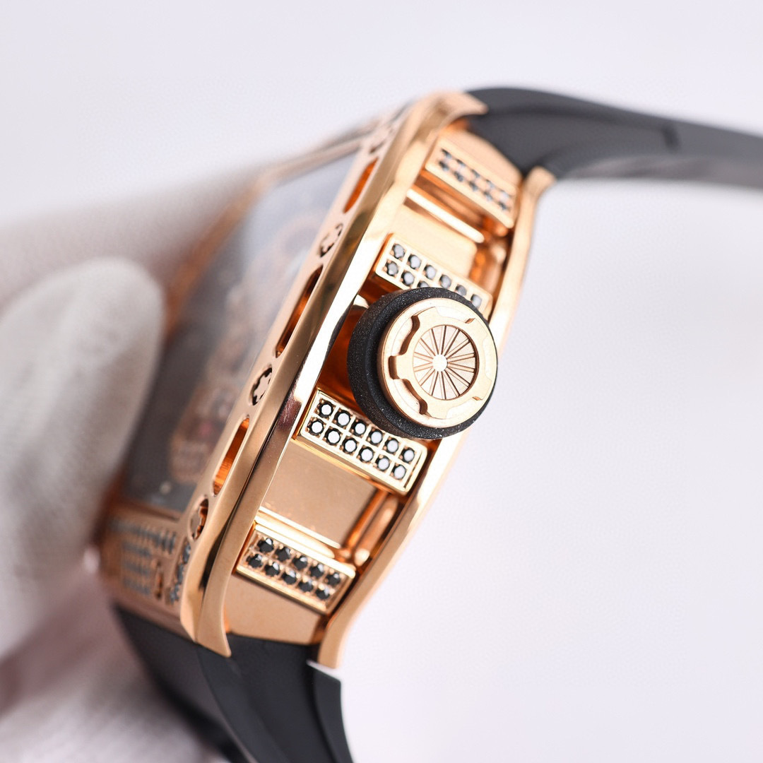 Top-grade watches 07876 Richard Mille 1:1 RM 052 Skull Tourbillon gold-plated watch