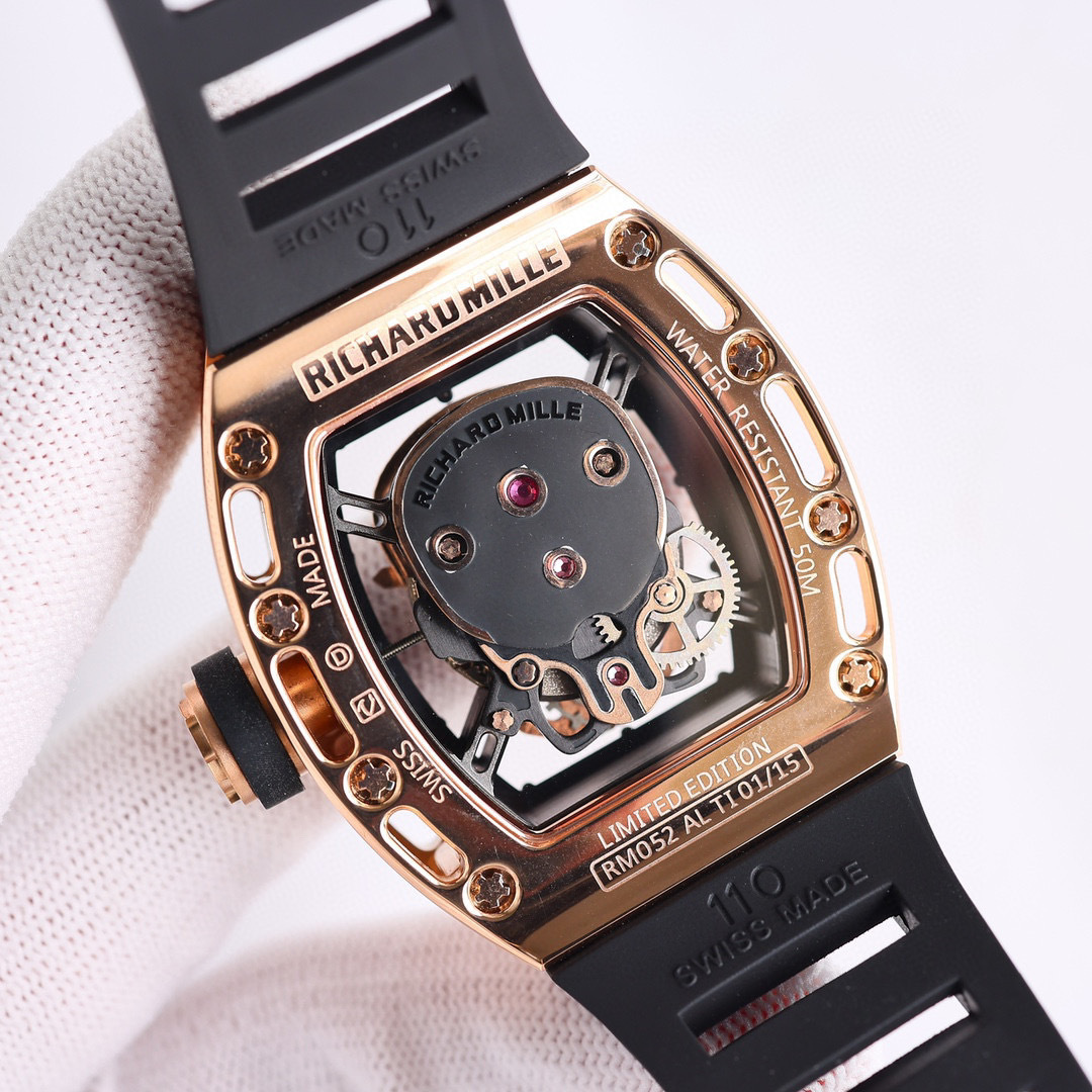 Top-grade watches 07919 Richard Mille RM 052 1454252 Gold Dial Men Watch - Richard
