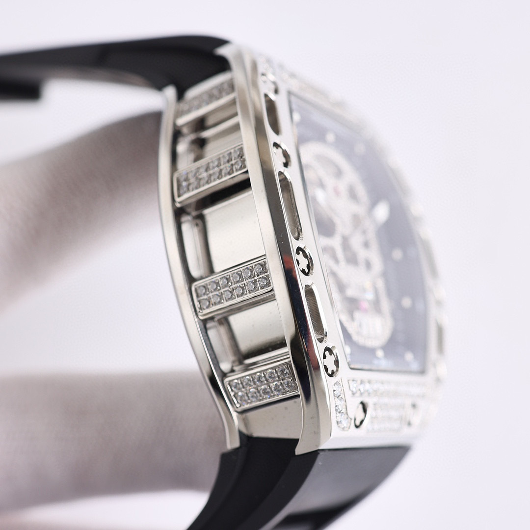 Top-grade watches 07939 Richard Mille Replica 1:1 RM052 Skull Diamond Diamond Watch