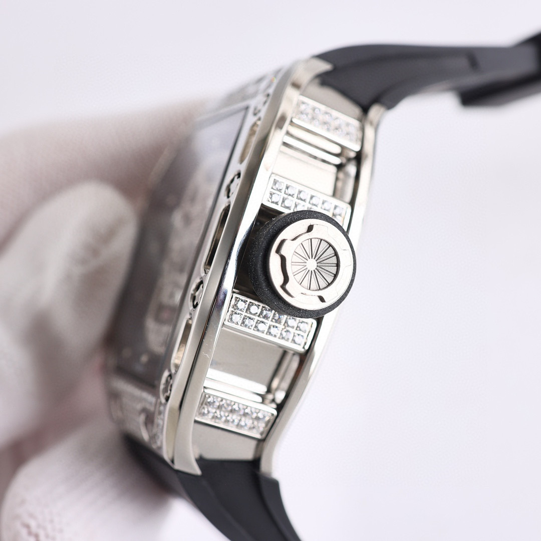 Top-grade watches 07939 Richard Mille Replica 1:1 RM052 Skull Diamond Diamond Watch