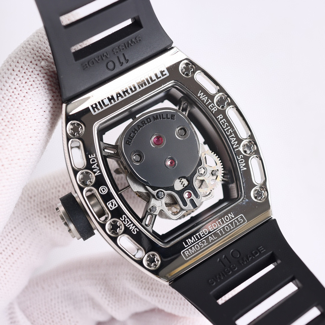 Top-grade watches 07939 Richard Mille Replica 1:1 RM052 Skull Diamond Diamond Watch