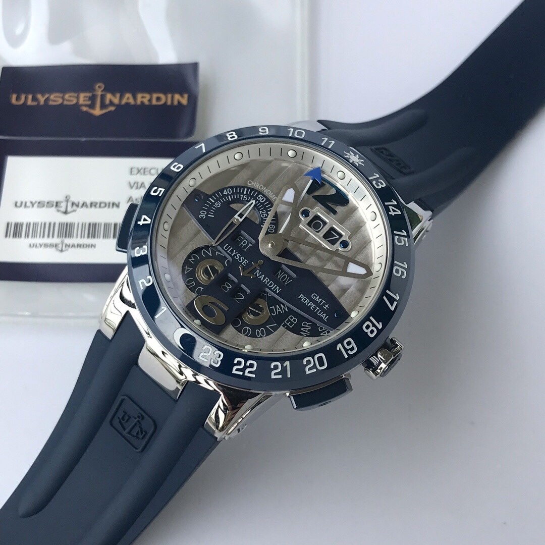 Top-grade watches 08039 Ulysse Nardin Executive EL Toro White Dial in Steel Replica