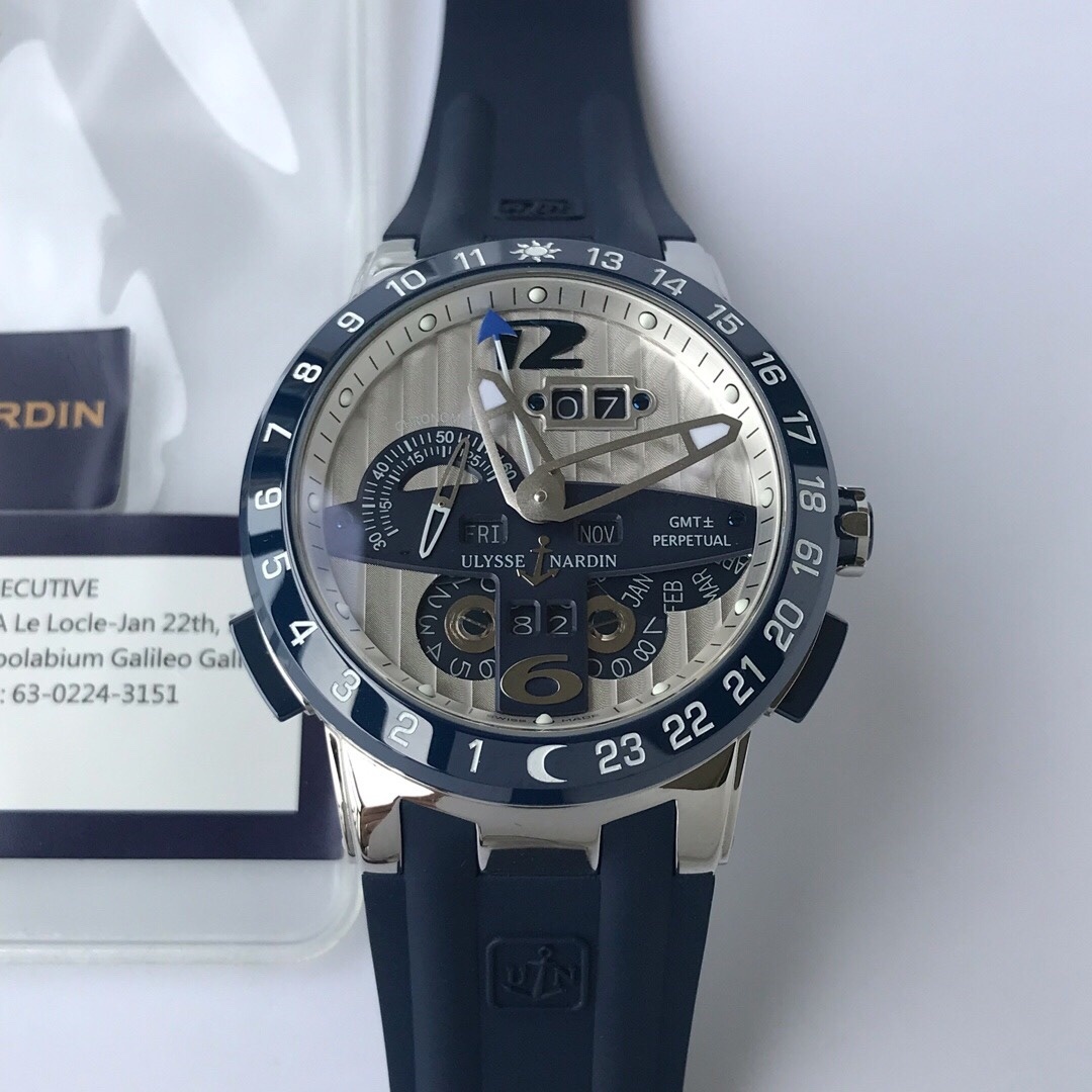 Top-grade watches 08039 Ulysse Nardin Executive EL Toro White Dial in Steel Replica