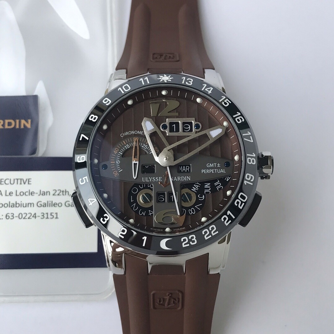 Top-grade watches 08049 Ulysse Nardin El Toro Perpetual Calendar GMT ± Rose Gold 43mm Limited 500 322-00 Mo