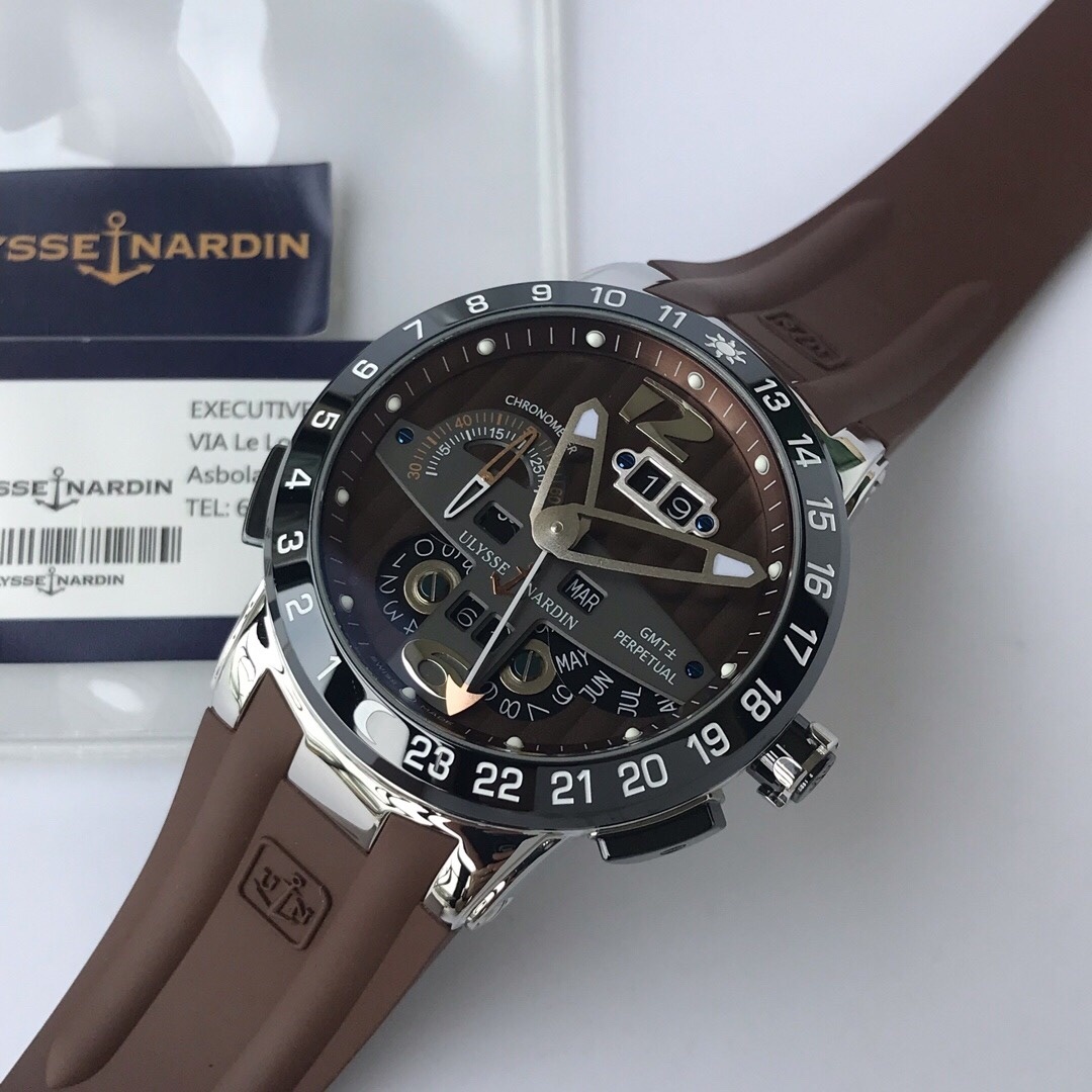 Top-grade watches 08049 Ulysse Nardin El Toro Perpetual Calendar GMT ± Rose Gold 43mm Limited 500 322-00 Mo