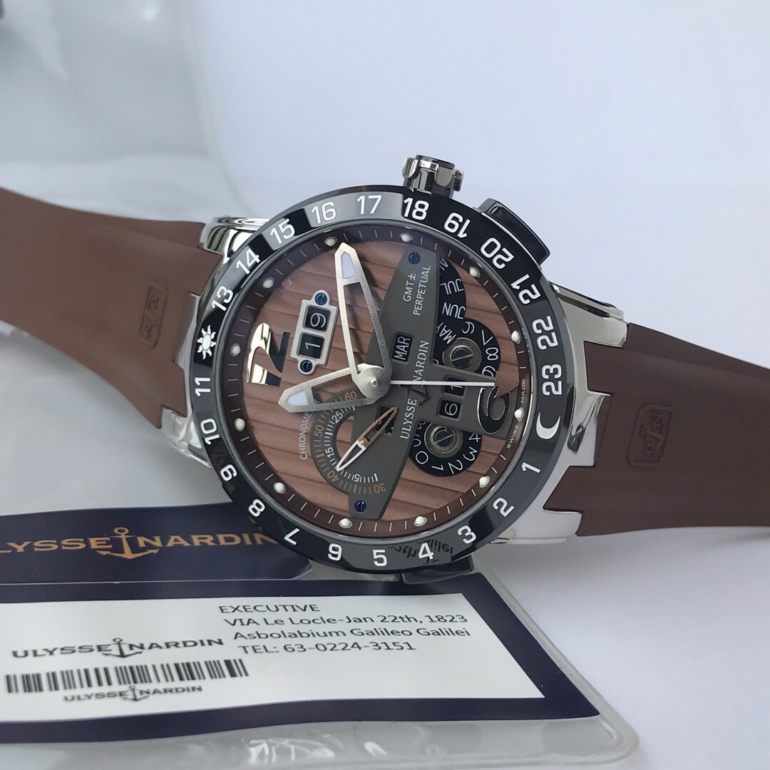 Top-grade watches 08049 Ulysse Nardin El Toro Perpetual Calendar GMT ± Rose Gold 43mm Limited 500 322-00 Mo