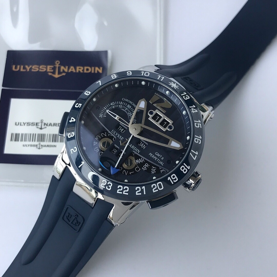 Top-grade watches 08059 Ulysse Nardin Executive EL Toro White Dial in Steel Replica