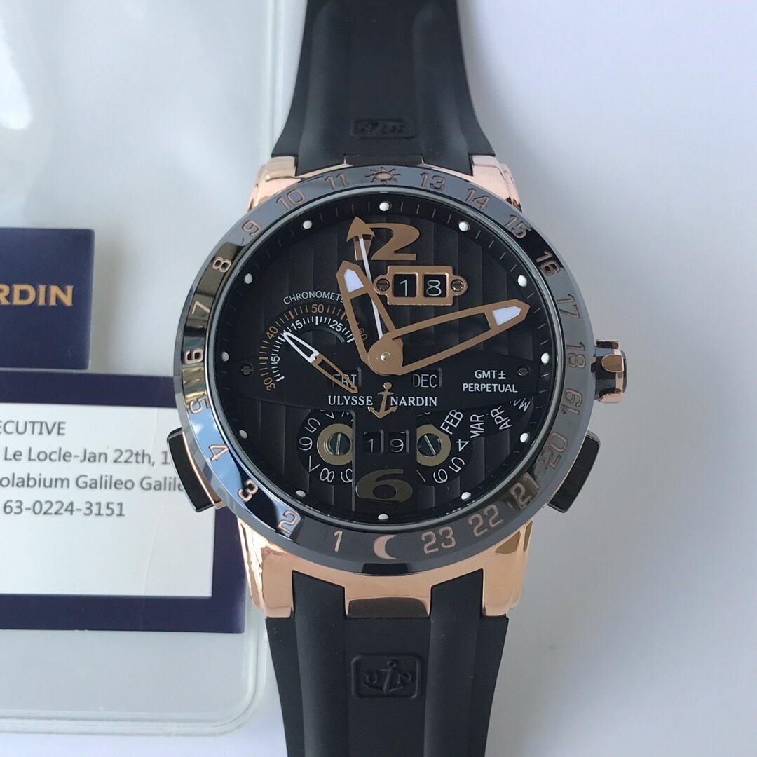 Top-grade watches 08089 Ulysse Nardin El Toro Men's Black Watch - 326-03-3