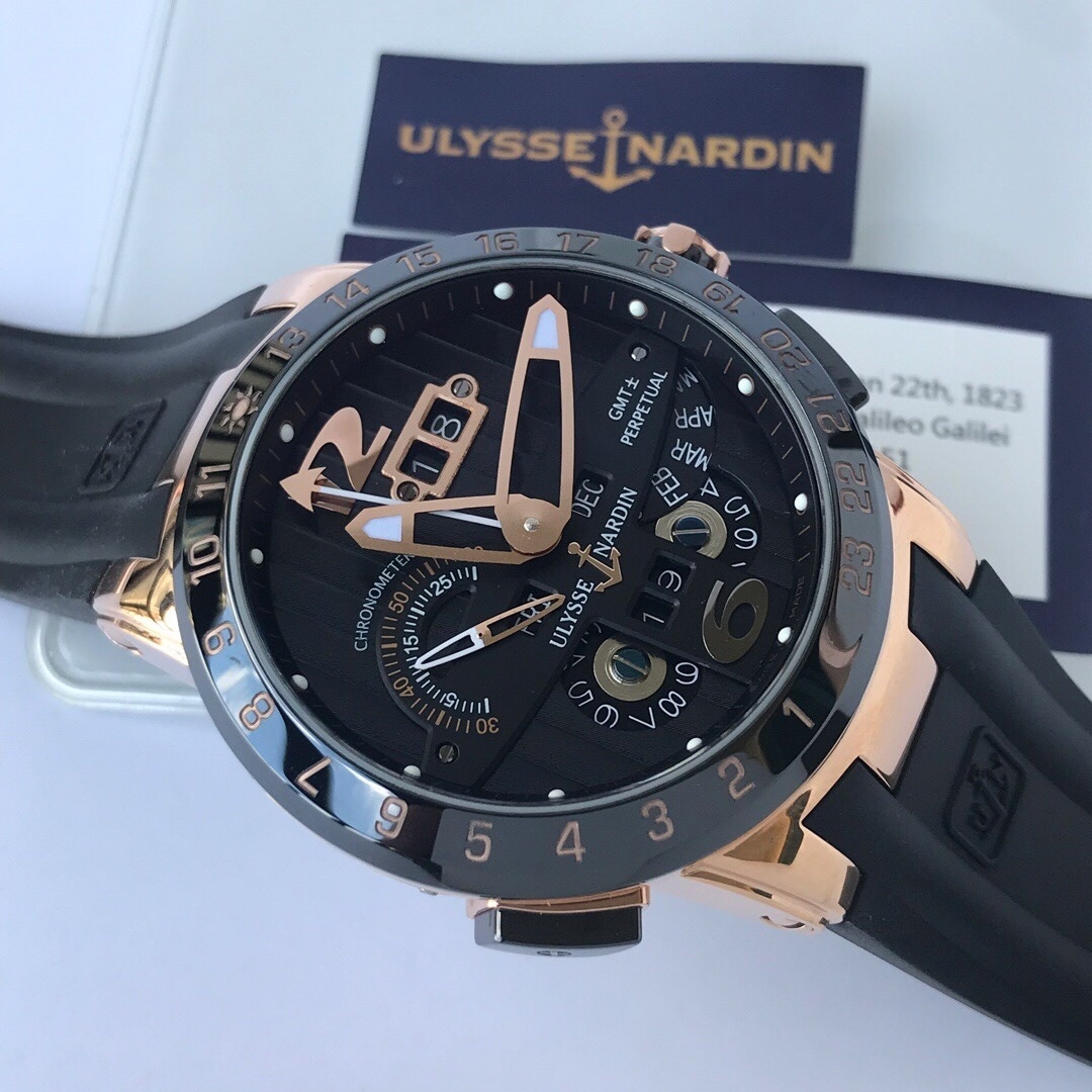 Top-grade watches 08089 Ulysse Nardin El Toro Men's Black Watch - 326-03-3