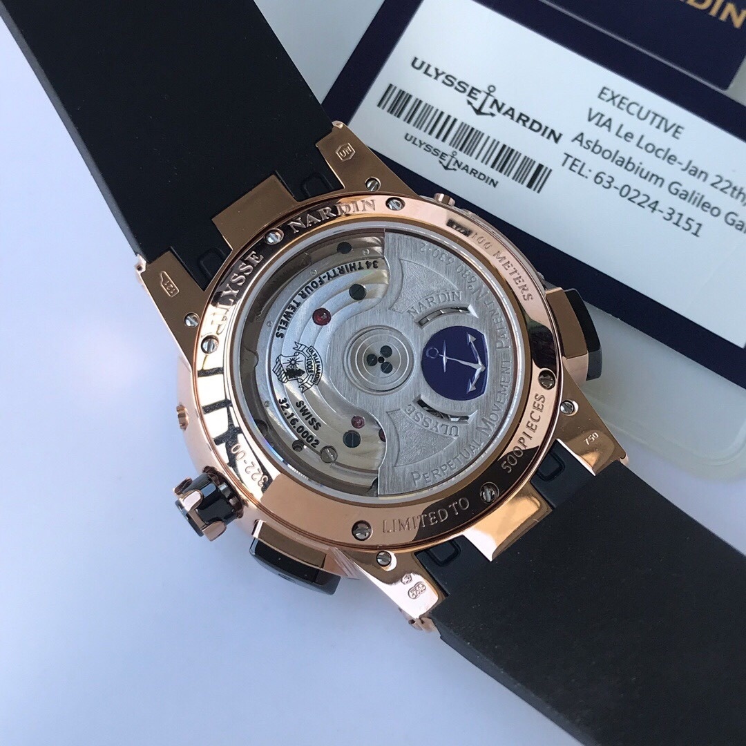 Top-grade watches 08119 Ulysse Nardin El Toro / Black Toro Executive El Toro GMT Perpetual Limited Edition 18K Rose Gold 43