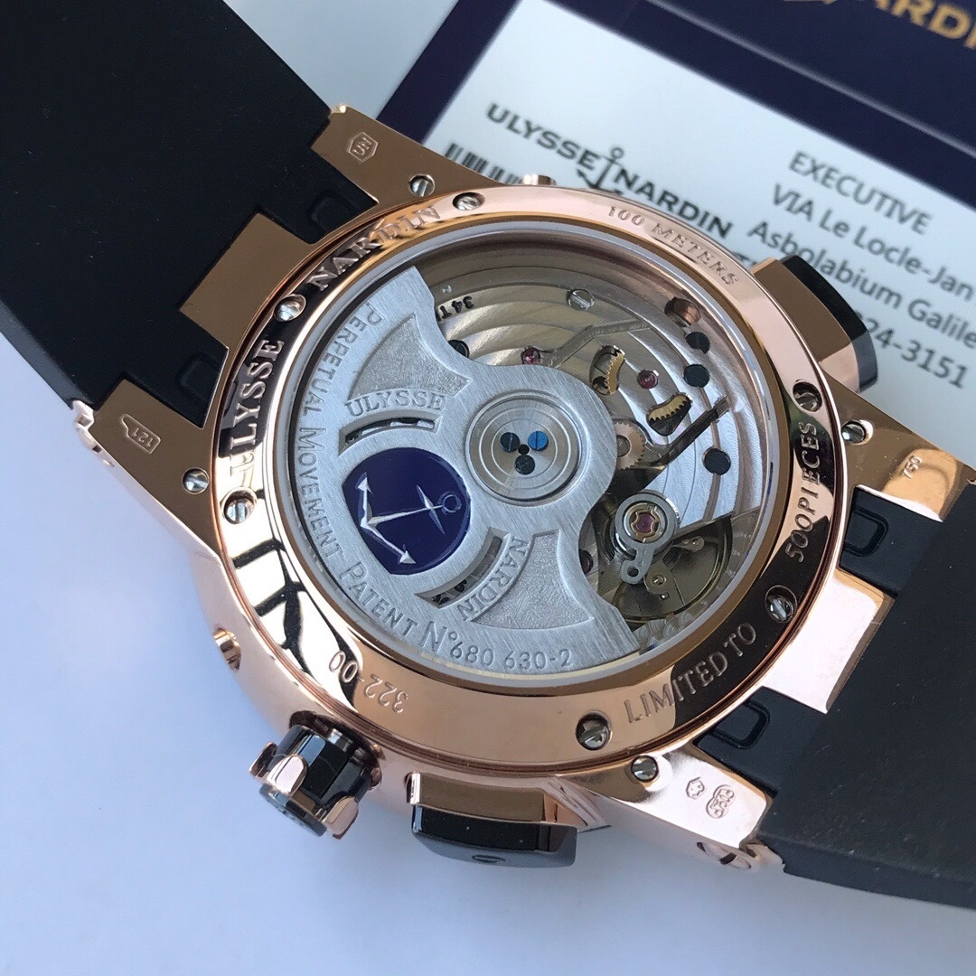 Top-grade watches 08119 Ulysse Nardin El Toro / Black Toro Executive El Toro GMT Perpetual Limited Edition 18K Rose Gold 43