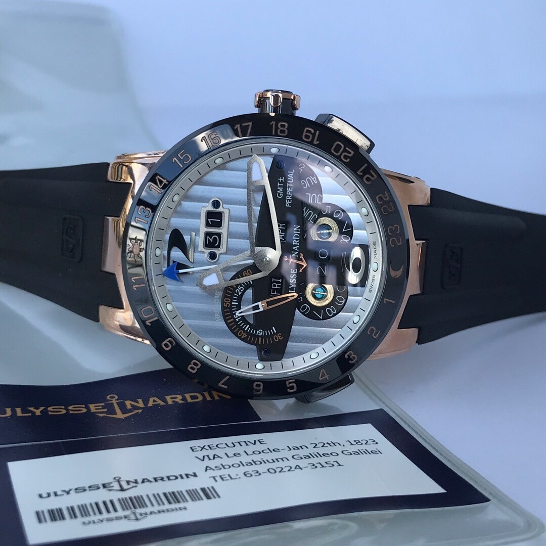Top-grade watches 08119 Ulysse Nardin El Toro / Black Toro Executive El Toro GMT Perpetual Limited Edition 18K Rose Gold 43