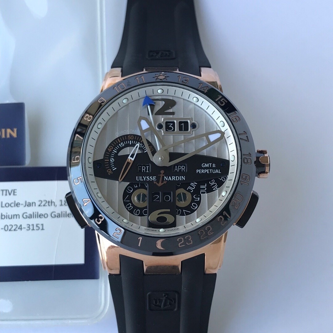 Top-grade watches 08119 Ulysse Nardin El Toro / Black Toro Executive El Toro GMT Perpetual Limited Edition 18K Rose Gold 43
