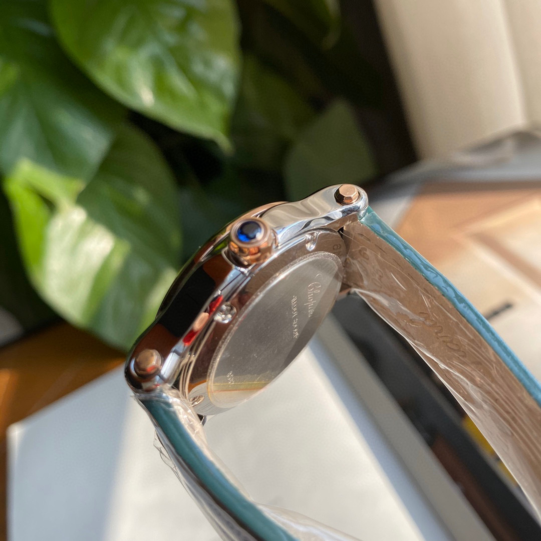 Chopard Happy Sport Roma Edition 18k RG & SS Green Dial 30mm Watch 278573-6031