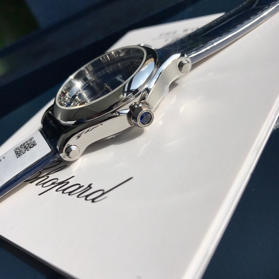 Chopard Happy Sport R. 8347 Stainless Steel, Natural Ruby Yellow & Blue Sapphire