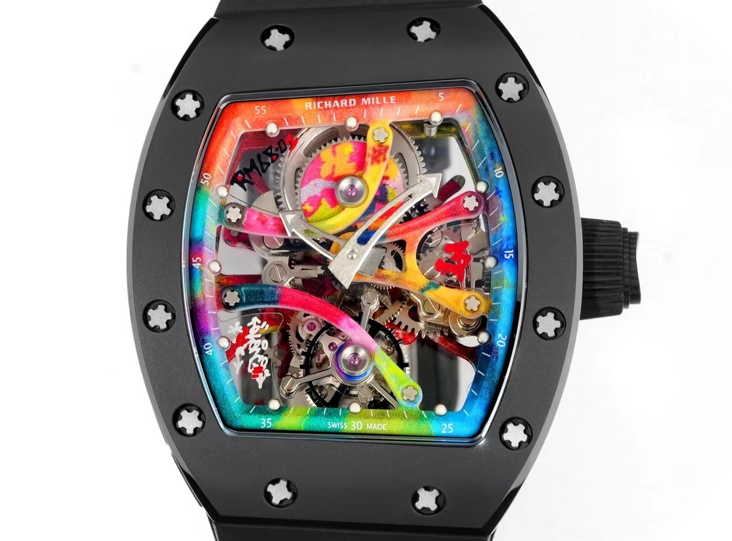 RICHARD MILLE BEST REPLICA WATCH RM68-01 FULL BLACK RM FACTORY 45MM