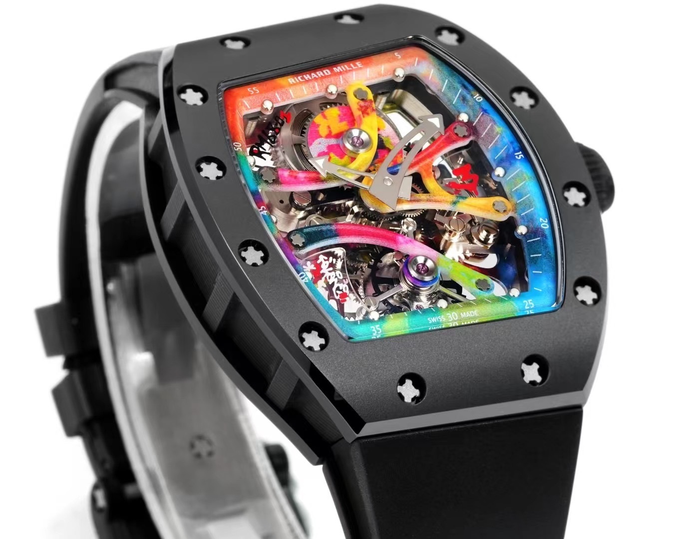 RICHARD MILLE BEST REPLICA WATCH RM68-01 FULL BLACK RM FACTORY 45MM
