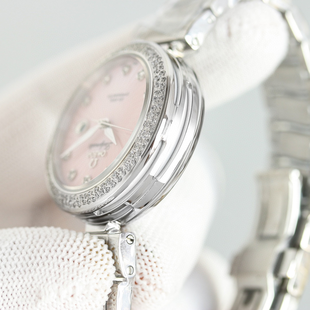 Omega Deville Ladymatic Co-Axial Chronometer Stainless Steel Black Face Watch