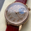 Top-notch watch 00419 Vacheron Constantin Egerie Moon Phase 37mm Pink Rose Gold Diamond Paved Dial 8006F/000R-B976 - BRAND NEW