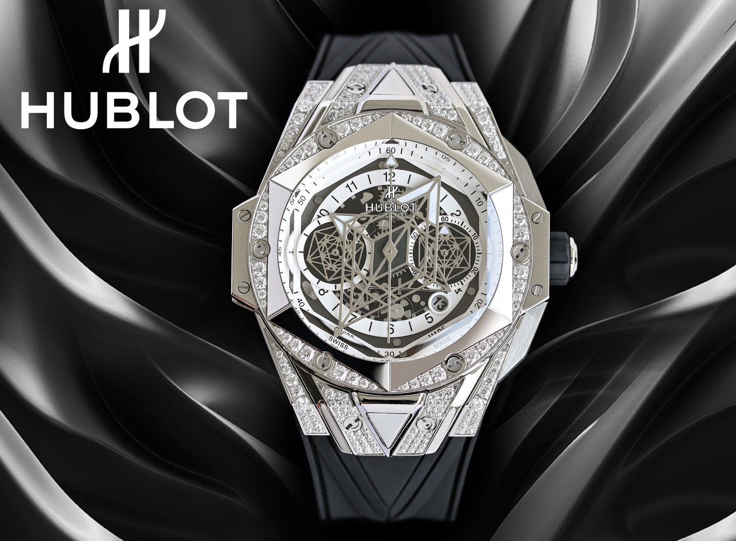 Hublot Big Bang Partnerships Sang Bleu II Titanium White Pave 45mm 418.NX.2001.RX.1604.MXM20 - BRAND NEW